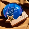 Solid wood crystal trophies, creative MEDALS, awards for outstanding employees, engraving, factory direct sales, sunflower and star anise souvenirs Application Scenario